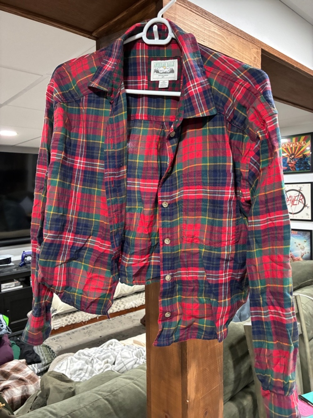 Heritage Red and Green Plaid Cotton Button-Down Shirt